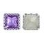 Violet Princess Square Shape High-Quality Glass Sew-on Nest Hollow Claw Rhinestones WholesaleRhinestone