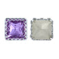 Violet Princess Square Shape High-Quality Glass Sew-on Nest Hollow Claw Rhinestones WholesaleRhinestone