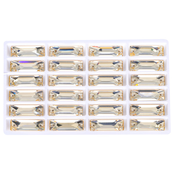 Golden Shadow Cosmic Baguette Shape High Quality Glass Sew-on Rhinestones WholesaleRhinestone