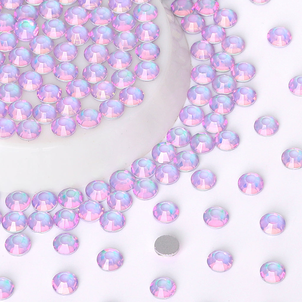 Crystal White Opal Glass FlatBack Rhinestones Silver Back WholesaleRhinestone