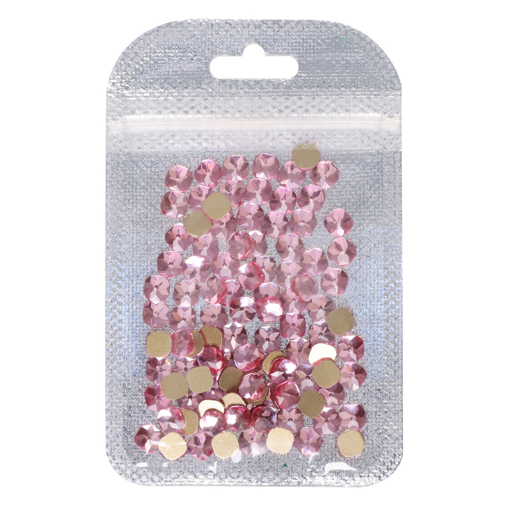 Round Square Shape Light Pink Flat Back Fancy Rhinestones WholesaleRhinestone