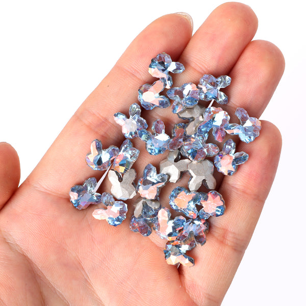 Blue Plating Mg Rabbit Shape Glass Pointed Back Fancy Rhinestones WholesaleRhinestone