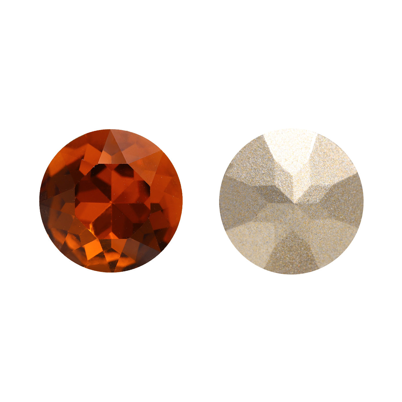 Tangerine Gemstone Flower Shape High Quality Glass Pointed Back Fancy Rhinestones WholesaleRhinestone Pääkuva