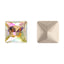 Luminous Green Princess Square Shape High Quality Glass Pointed Back Fancy Rhinestones WholesaleRhinestone