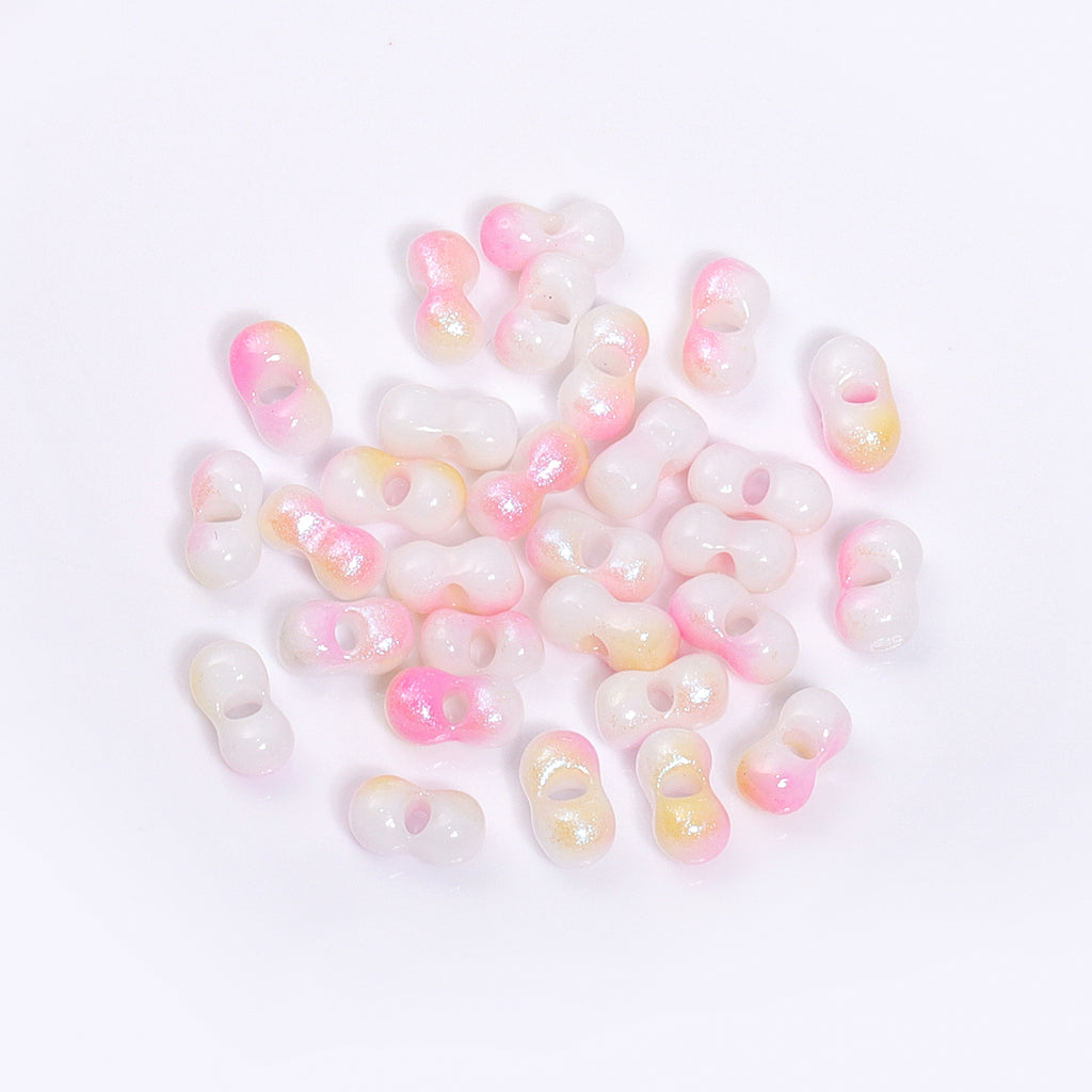RNB013 Rainbow Effect Peanut Beads Shape Glass Seed Beads WholesaleRhinestone