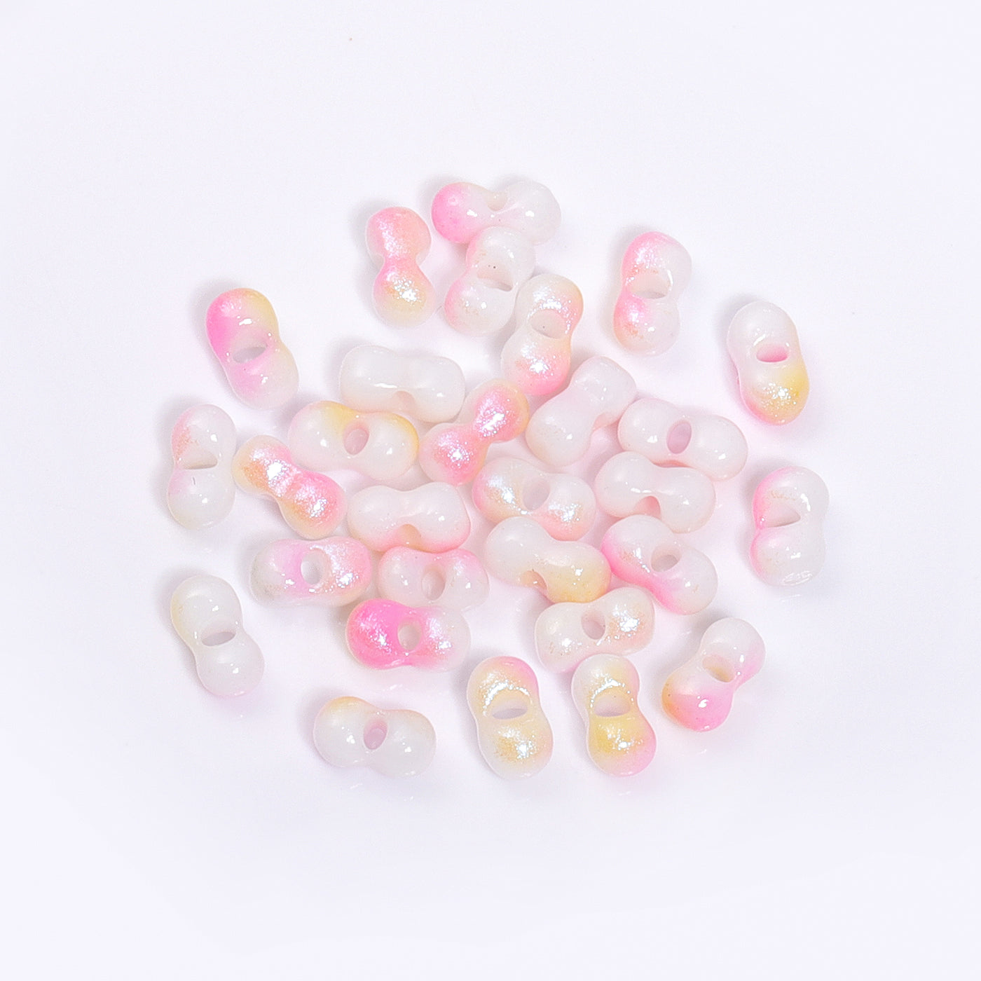 RNB013 Rainbow Effect Peanut Beads Shape Glass Seed Beads WholesaleRhinestone