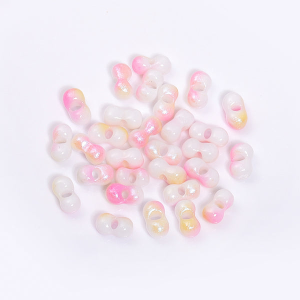 RNB013 Rainbow Effect Peanut Beads Shape Glass Seed Beads WholesaleRhinestone