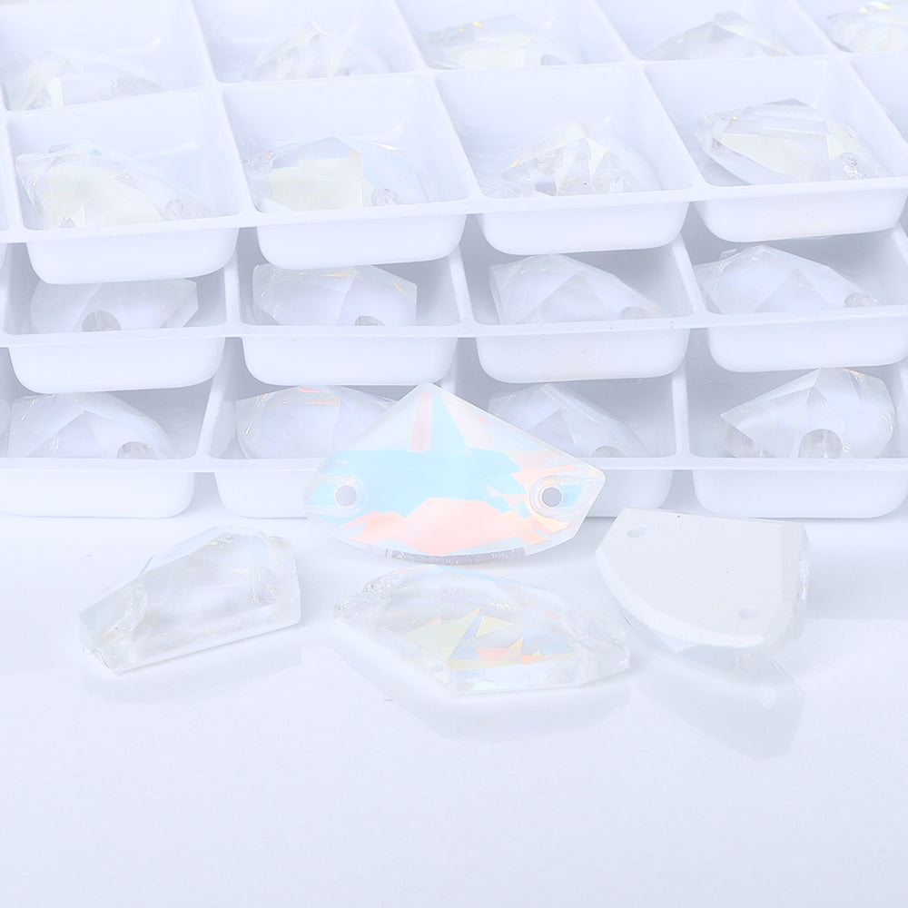 Crystal AM Galactic Shape High Quality Glass Sew-on Rhinestones Secondary image