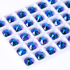 Indicolite Shimmer XIRIUS Round Shape High Quality Glass Sew-on Rhinestones