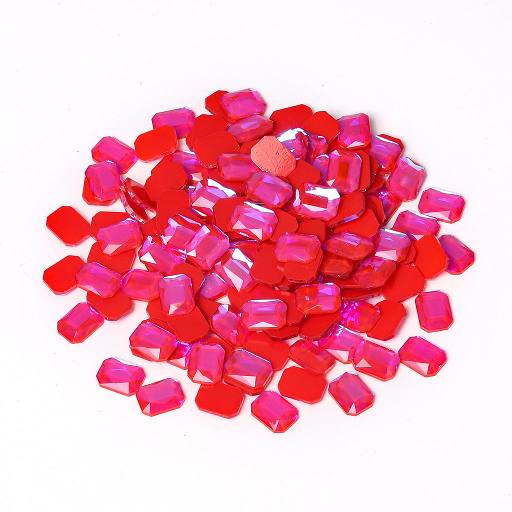 Octagon Shape Mocha Red Flat Back Fancy Rhinestones WholesaleRhinestone