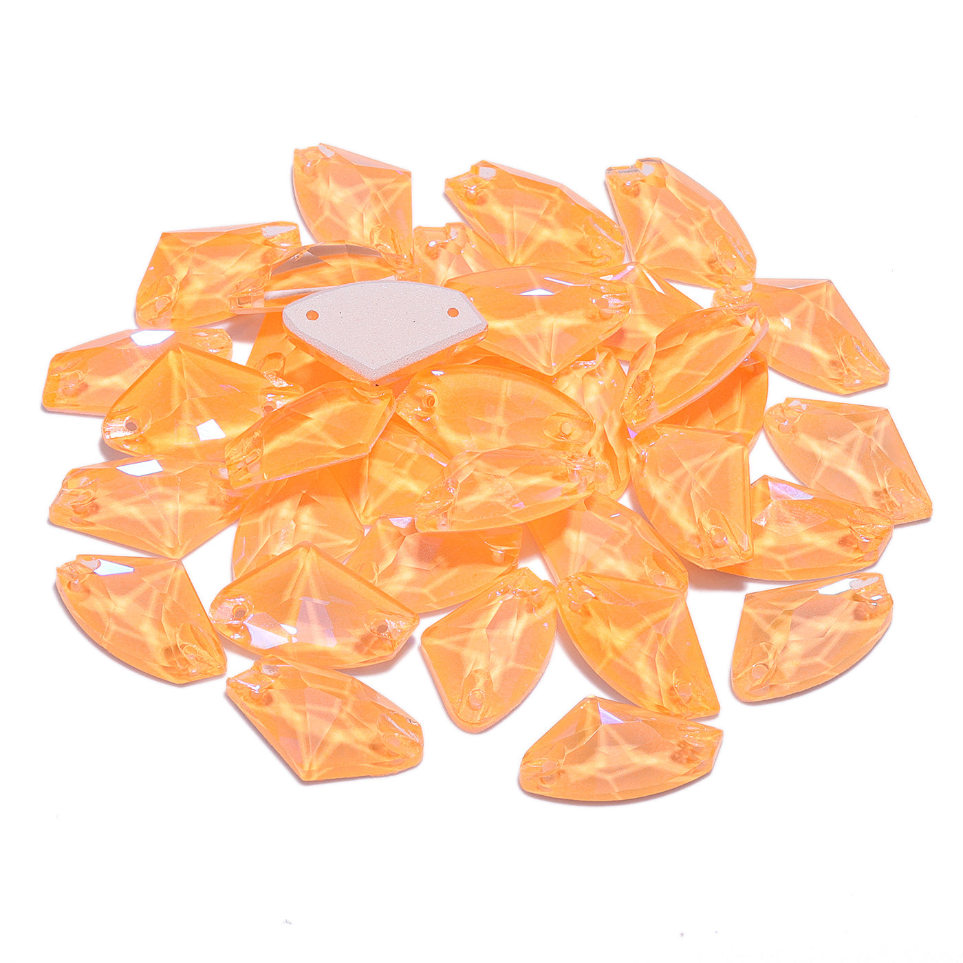 Elektrisk neon solros galaktisk form högkvalitativ glas Sew-on Rhinestones Sekundär produktbild