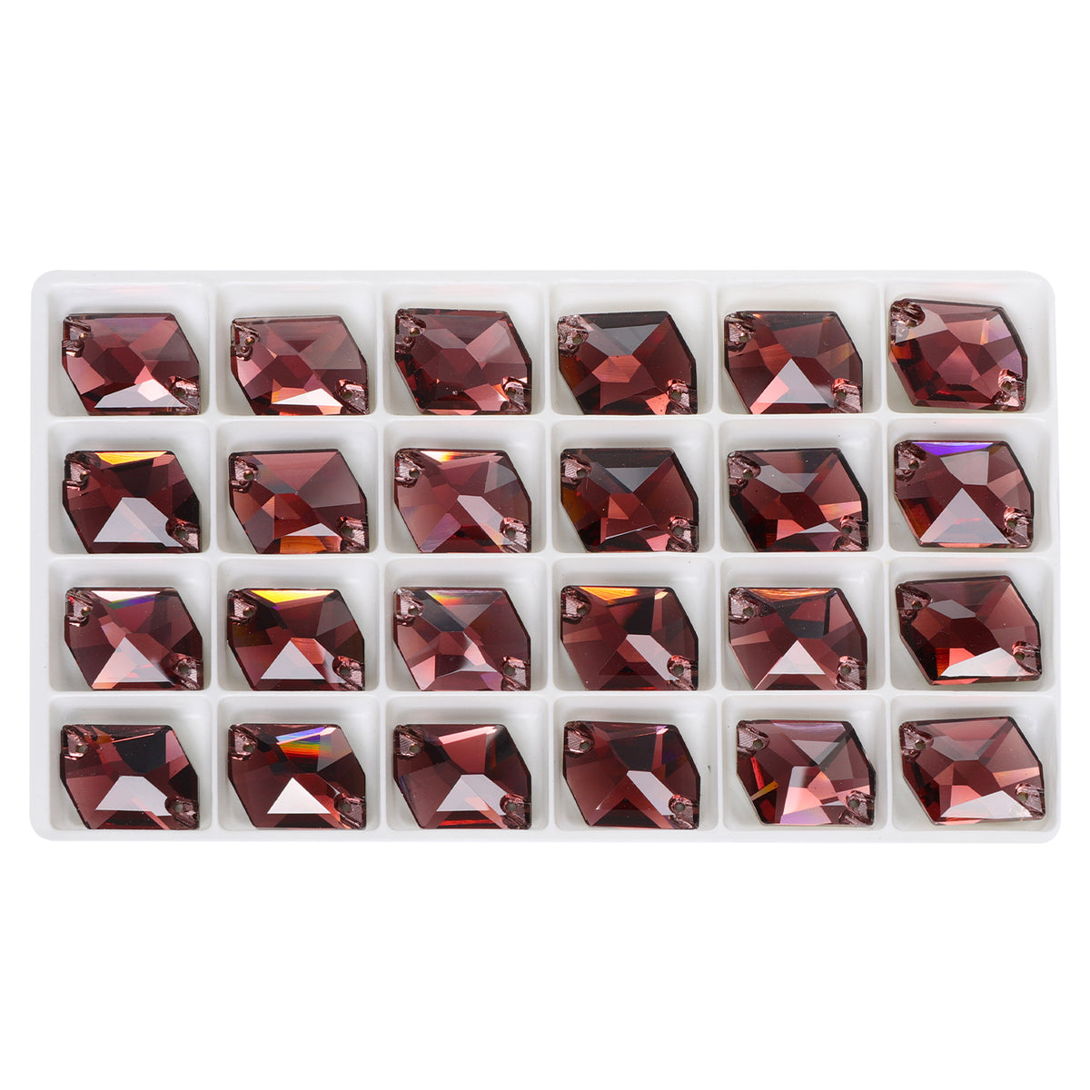 Burgundy Cosmic Shape High Quality Glass Sew-on Rhinestones WholesaleRhinestone