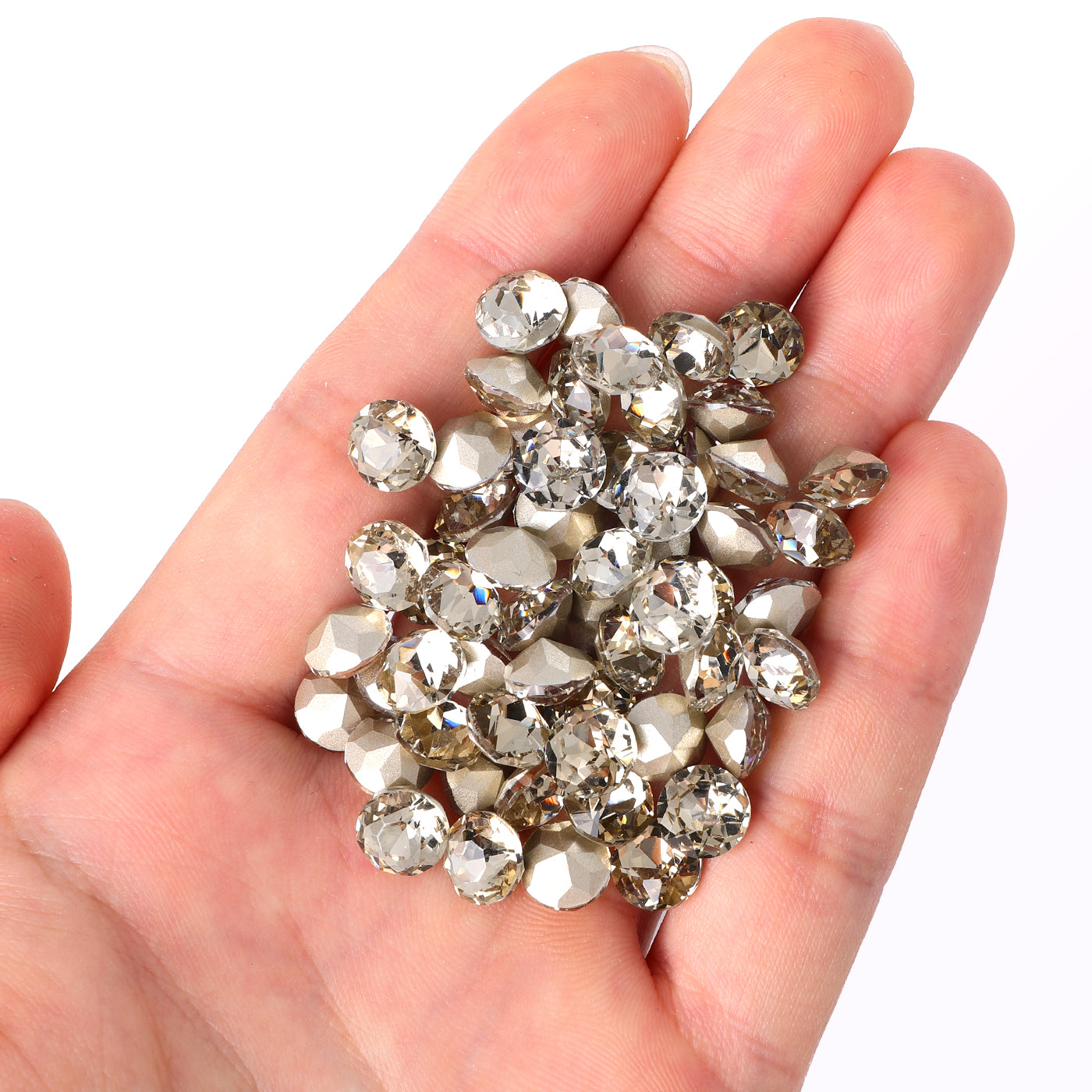 Light Coffee XIRIUS Chaton Shape Glass Pointed Back Fancy Rhinestones Второстепенное изображение товара