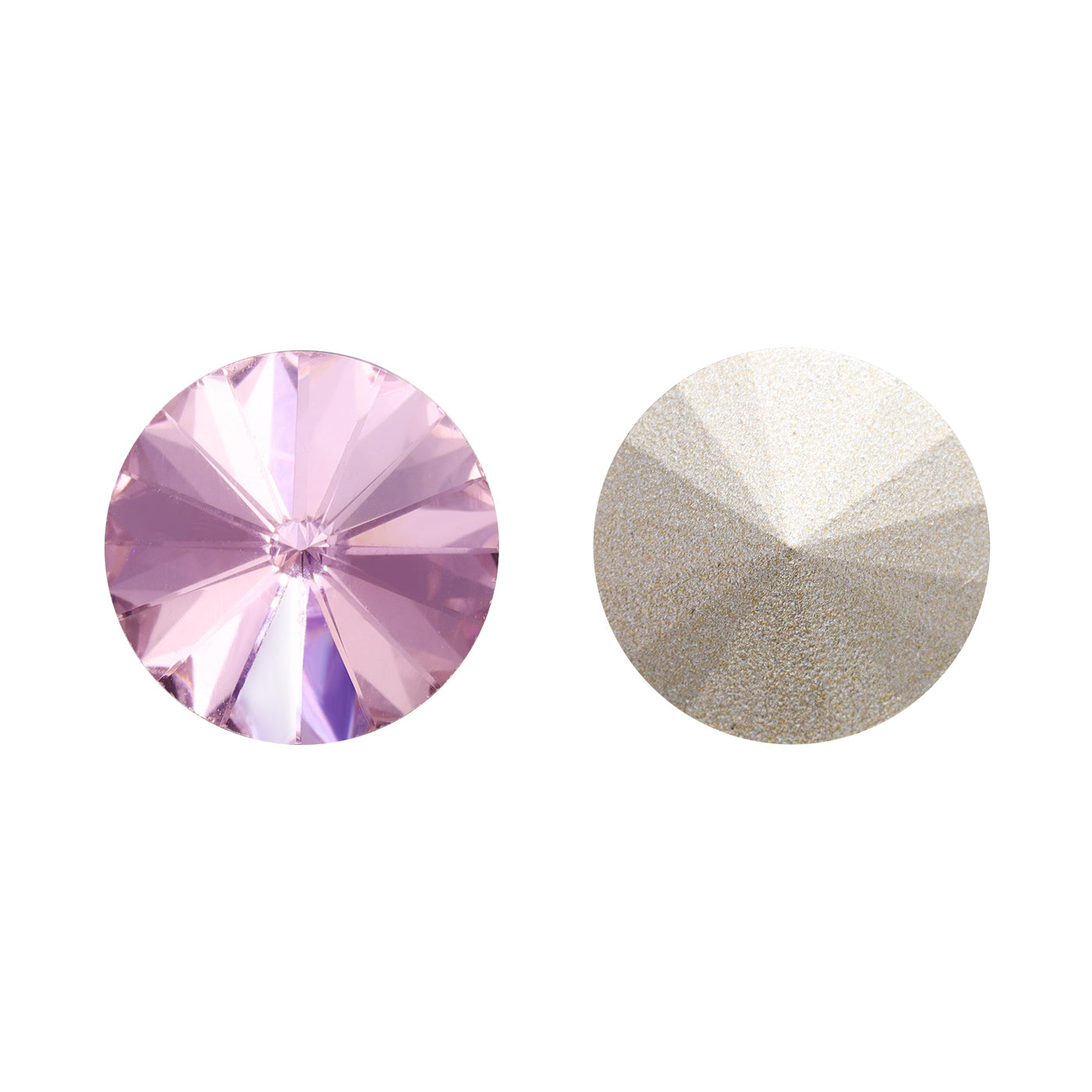 Light Rose Rivoli Shape High Quality Glass Pointed Back Fancy Rhinestones WholesaleRhinestone Imagen principal del producto
