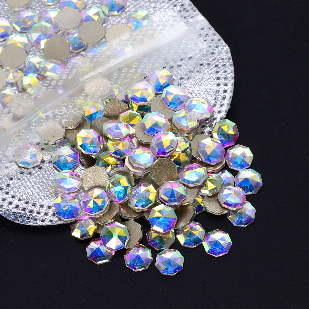 Solaris Shape Crystal AB Flat Back Fancy Rhinestones