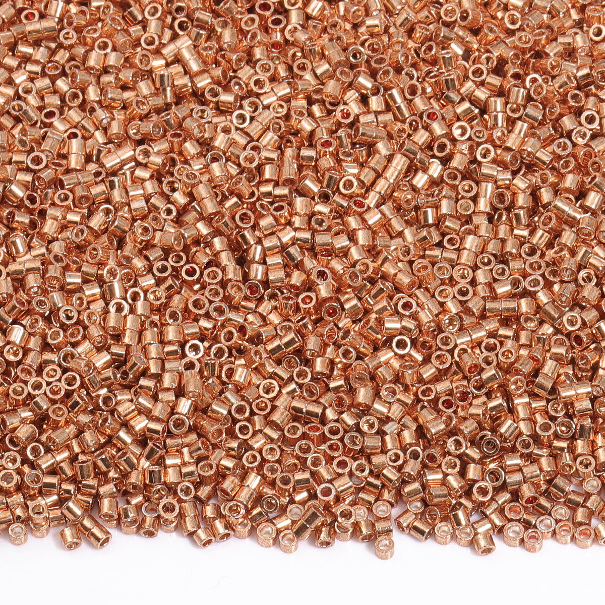 Metallic Copper Luster Color Hight Quality Glass Cylinder Seed Beads 1.6 MM Size JS3011 WholesaleRhinestone メイン画像