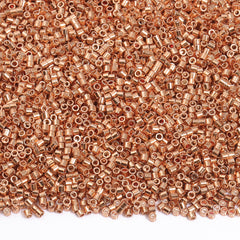 Metallic Copper Luster Color Hight Quality Glass Cylinder Seed Beads 1.6 MM Size JS3011