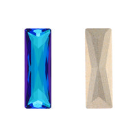 Bermuda Blue Princess Baguette Shape High Quality Glass Pointed Back Fancy Rhinestones WholesaleRhinestone