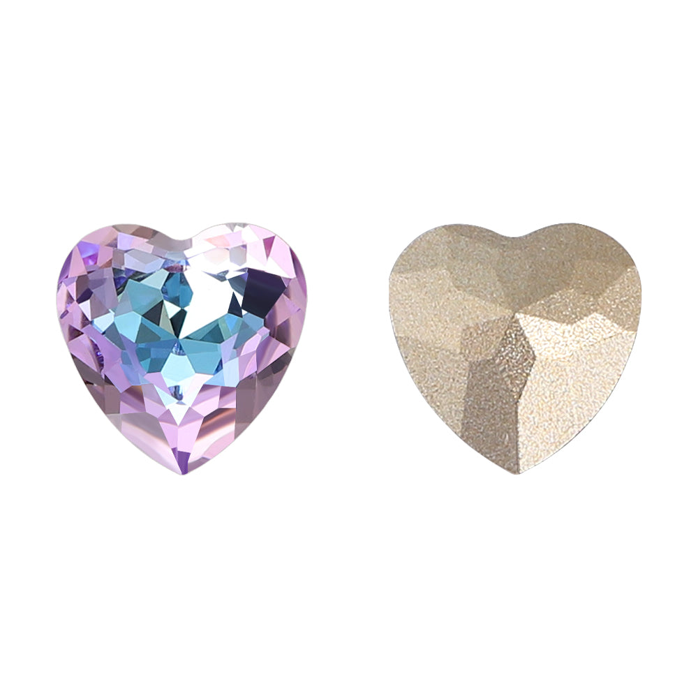 Vitrail Light Heart Shape High Quality Glass Pointed Back Fancy Rhinestones WholesaleRhinestone