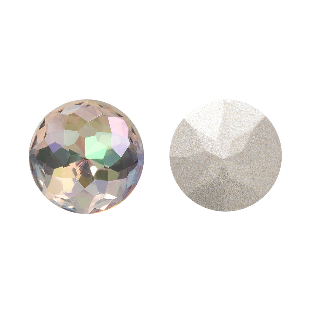 Ghost Light Dome Round Shape High Quality Glass Pointed Back Fancy Rhinestones WholesaleRhinestone