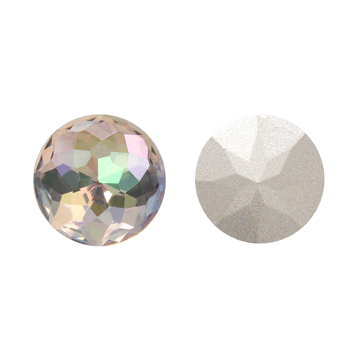 Ghost Light Dome Round Shape High Quality Glass Pointed Back Fancy Rhinestones WholesaleRhinestone