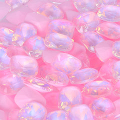 Light Pink AM Pillow Shape Glass Pointed Back Fancy Rhinestones WholesaleRhinestone