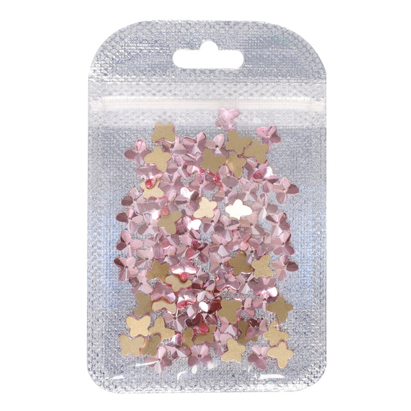 Butterfly Shape Light Pink Flat Back Fancy Rhinestones WholesaleRhinestone