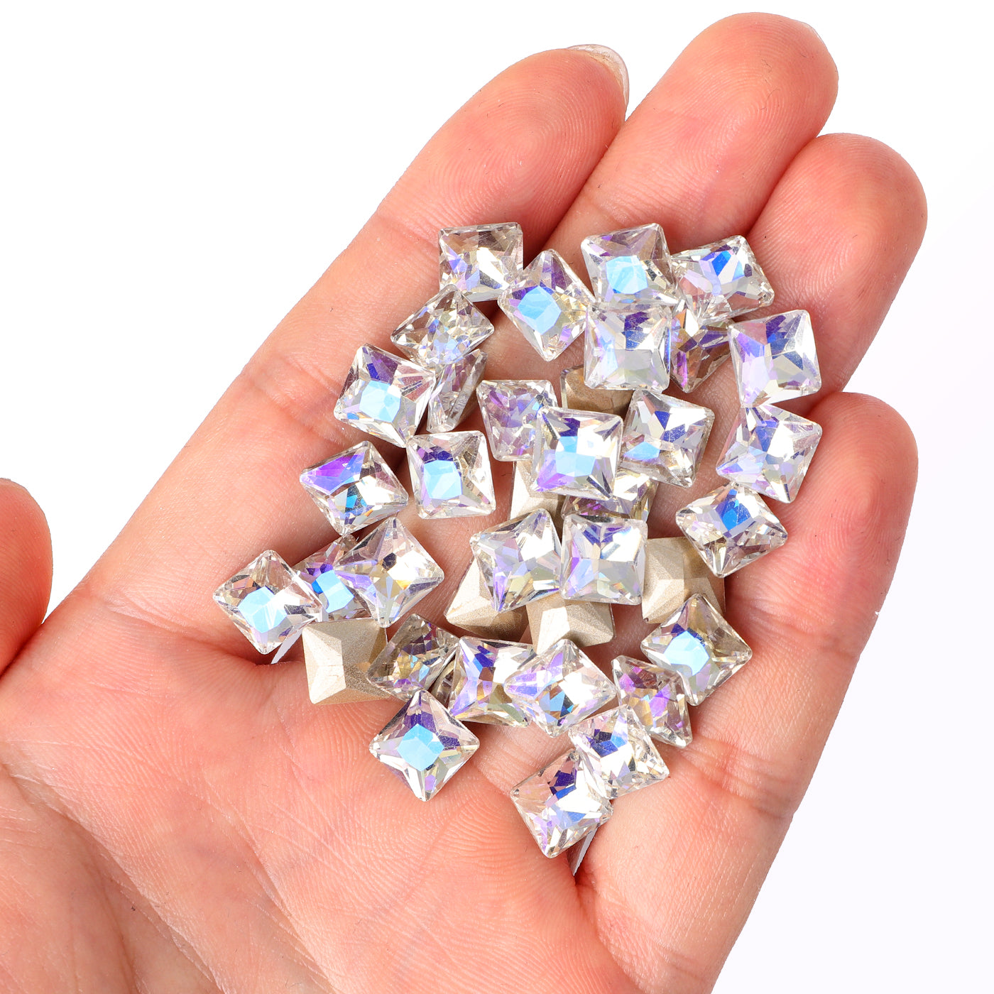 Moonlight Princess Square Shape Glass Pointed Back Fancy Rhinestones WholesaleRhinestone