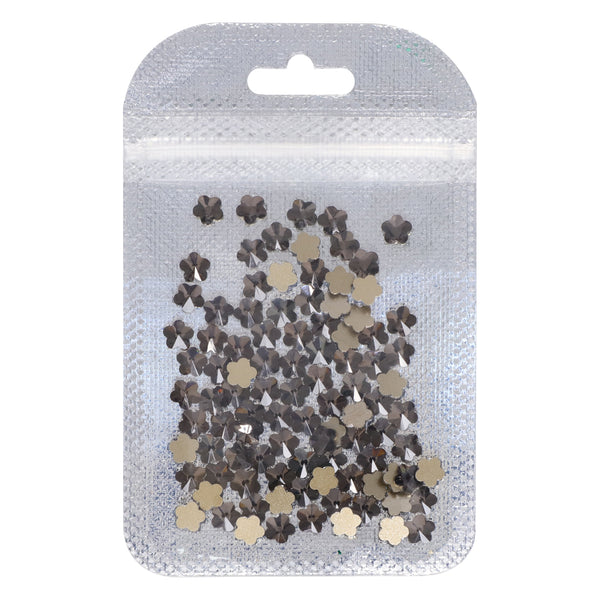 5 leaf plum blossoms Shape Black Diamond Flat Back Fancy Rhinestones WholesaleRhinestone