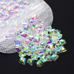 Diamondform Crystal Ab Unfoiled Flat Back Fancy Rhinestones