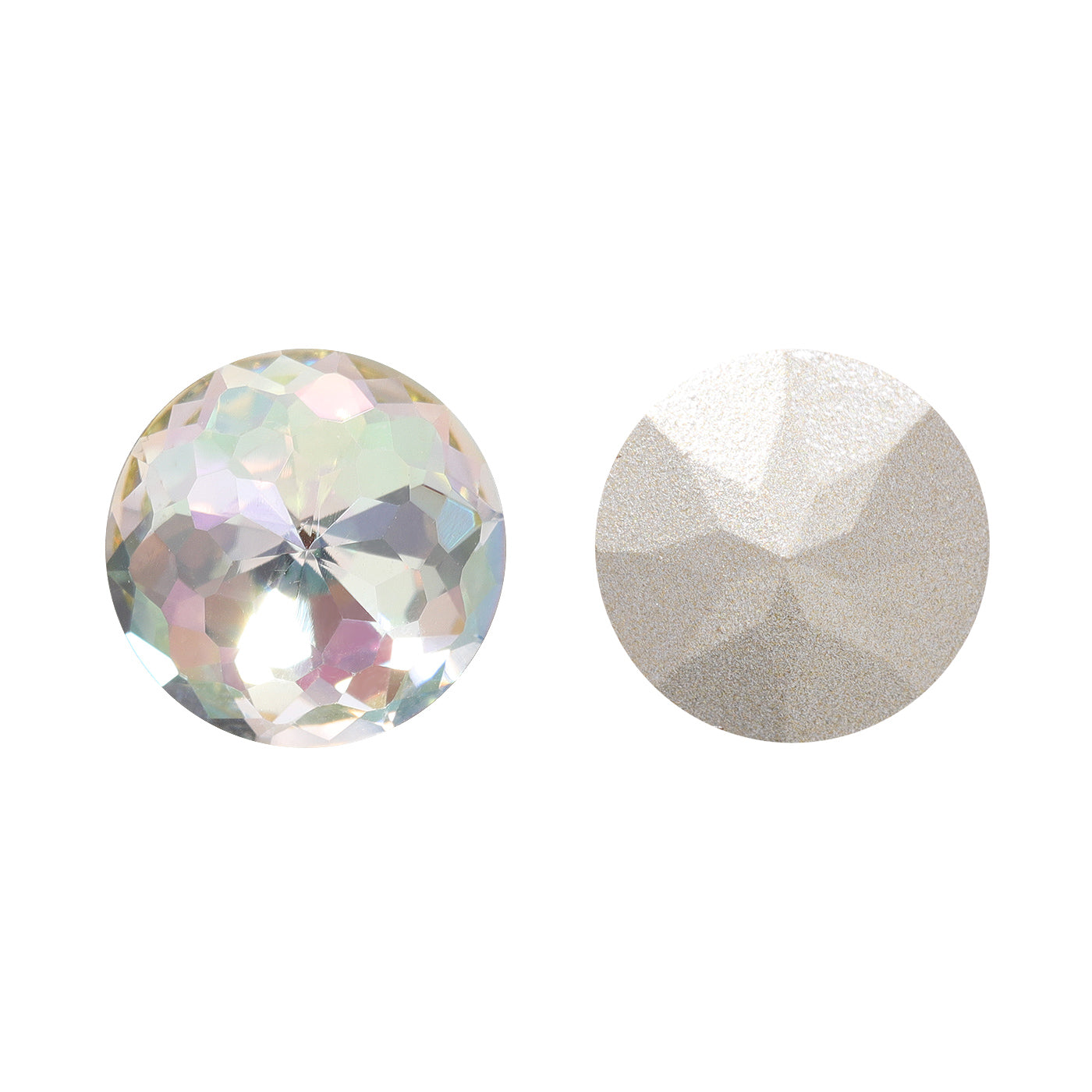 Luminous Green Dome Round Shape High Quality Glass Pointed Back Fancy Rhinestones WholesaleRhinestone 메인 이미지