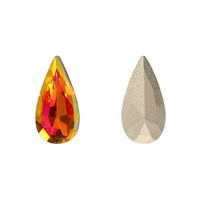 Astral Pink Teardrop Shape High Quality Glass Pointed Back Fancy Rhinestones