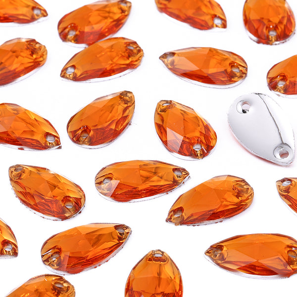 Drop Orange Resin Sew-on Rhinestones For Dance Costume WholesaleRhinestone