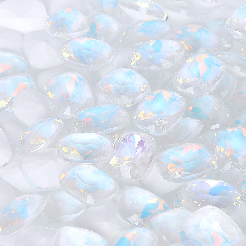 Crystal AM Pillow Shape Glass Pointed Back Fancy Rhinestones