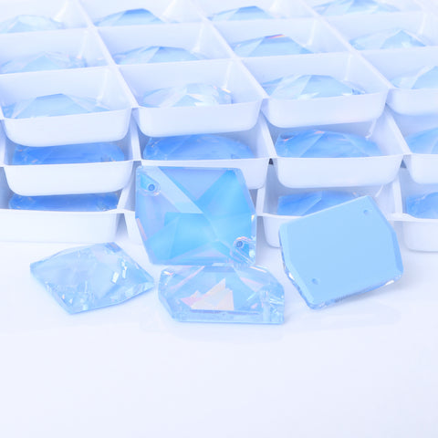 Light Sapphire AM Cosmic Shape High Quality Glass Sew-on Rhinestones
