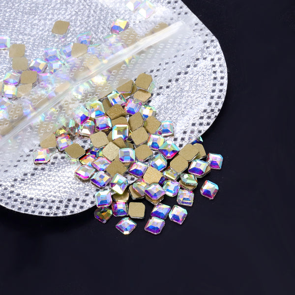 Concise Hexagon Shape Crystal AB Flat Back Fancy Rhinestones WholesaleRhinestone