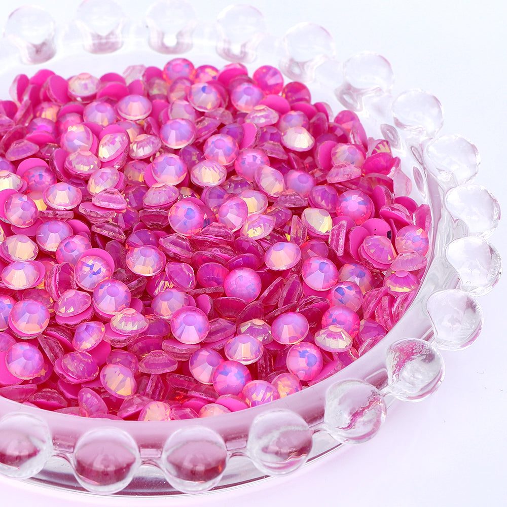 Mocha Opal Dk Rose Glass Flat Back Rhinestones WholesaleRhinestone