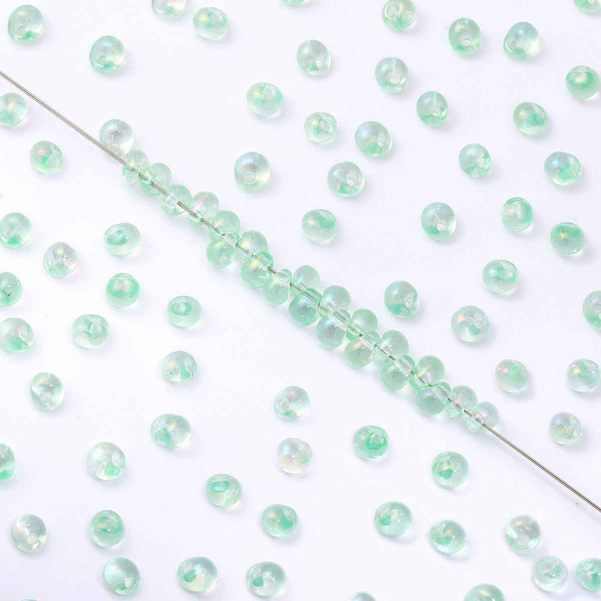 Various Colors Transparent AB Drop Shape Glass Seed Beads WholesaleRhinestone