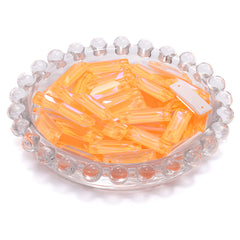 Electric Neon Sunflower Cosmic Baguette Shape High Quality Glass Sew-on Rhinestones