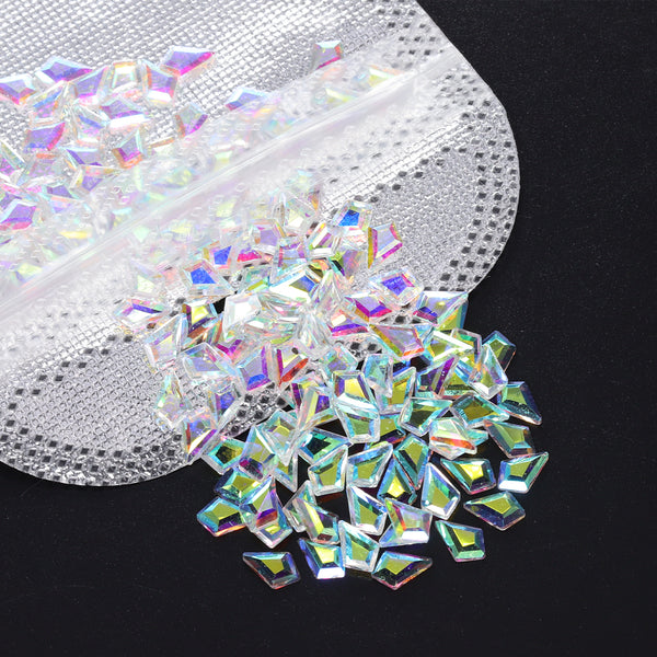Arrow Shape Crystal AB Unfoiled Flat Back Fancy Rhinestones