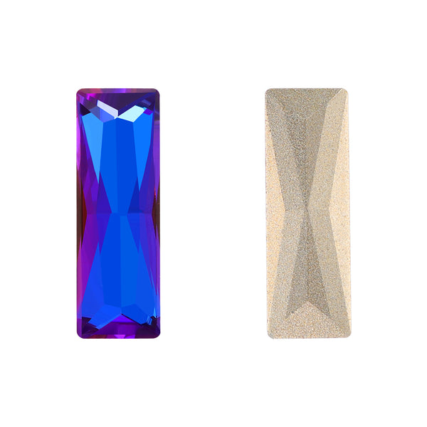 Violet Blue Princess Baguette Shape High Quality Glass Pointed Back Fancy Rhinestones WholesaleRhinestone