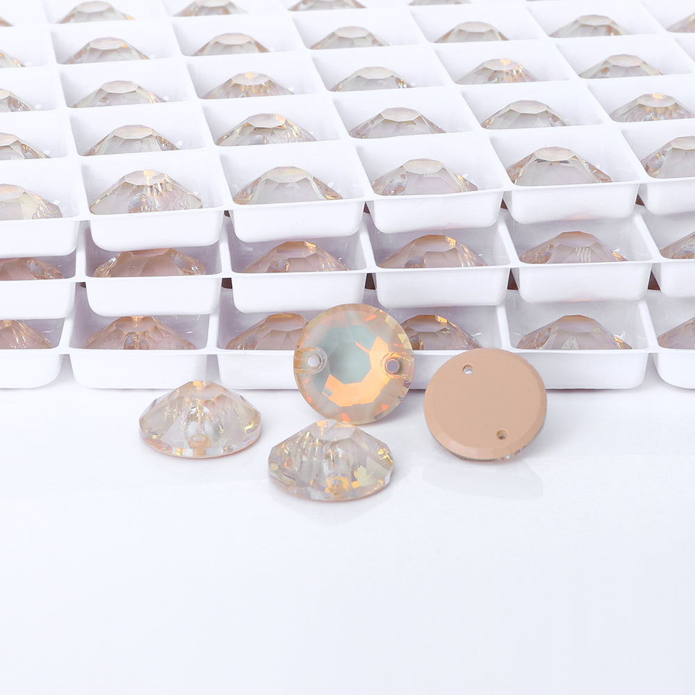 Silk AM XIRIUS Round Shape High Quality Glass Sew-on Rhinestones WholesaleRhinestone
