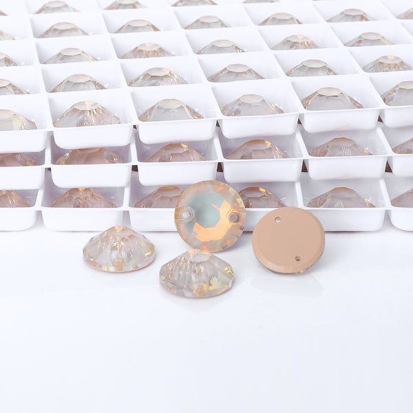 Silk AM XIRIUS Round Shape High Quality Glass Sew-on Rhinestones WholesaleRhinestone