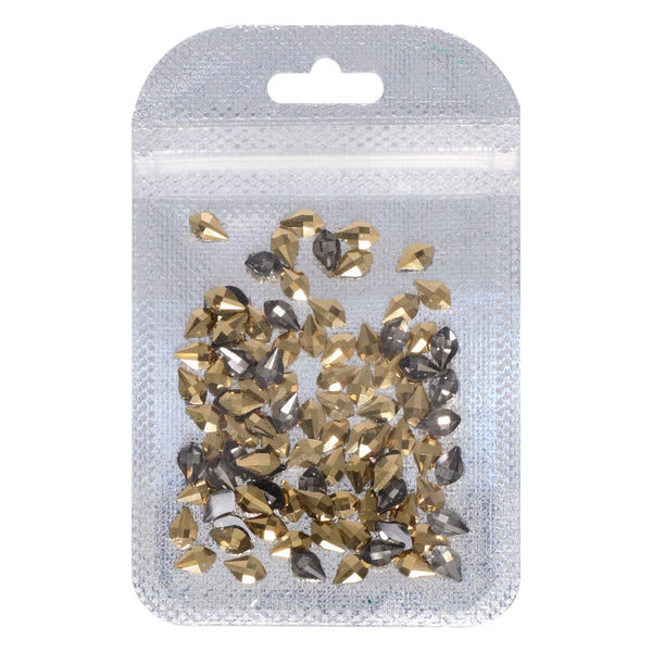 Maple leaves Shape Aurum Flat Back Fancy Rhinestones WholesaleRhinestone