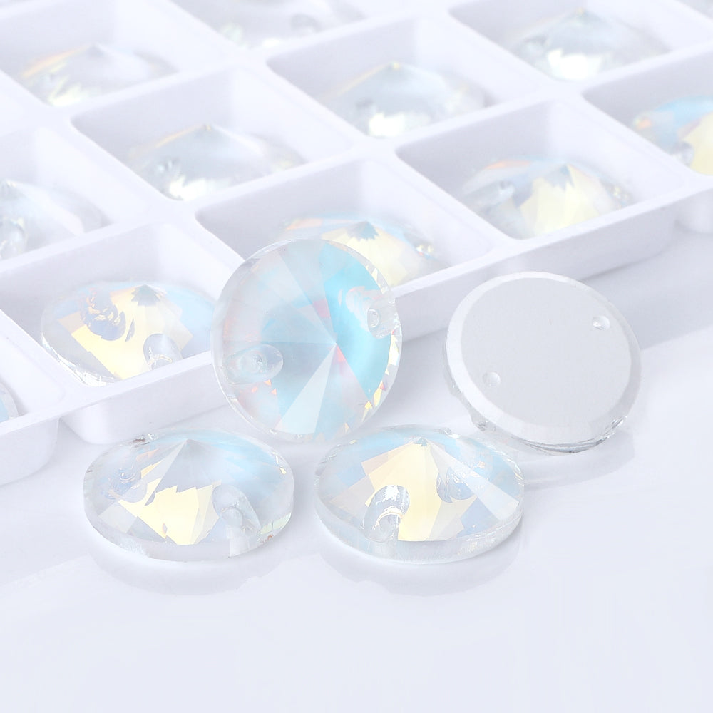 Crystal AM Rivoli  Shape High Quality Glass Sew-on Rhinestones WholesaleRhinestone