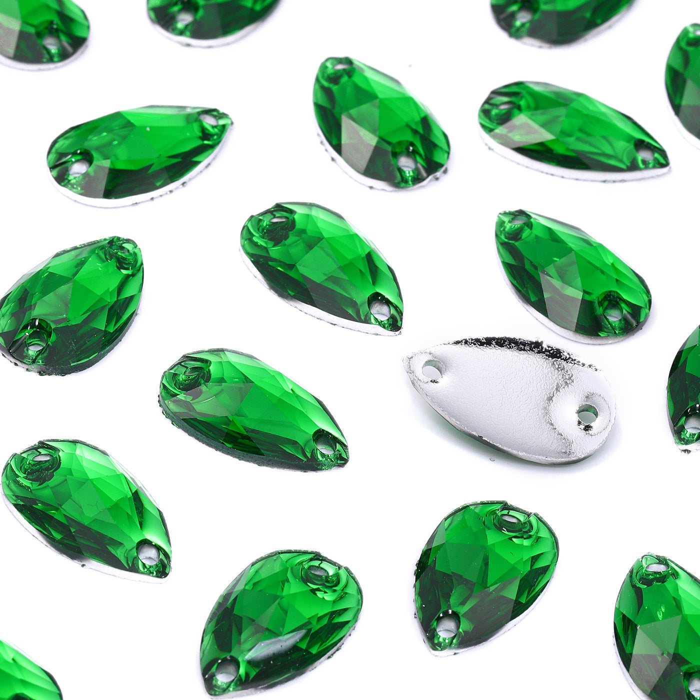 Drop Dark Green Resin Sew-on Rhinestones For Dance Costume WholesaleRhinestone