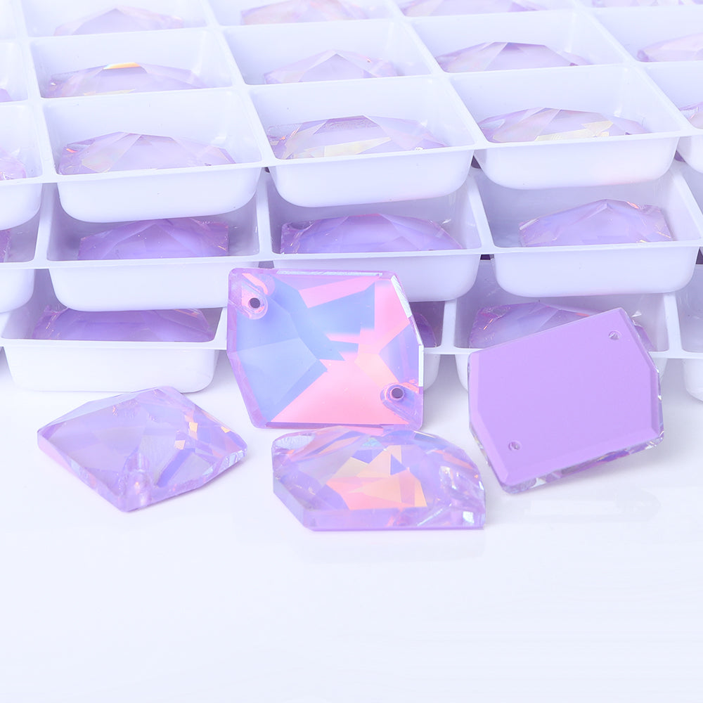 Lavender AM Cosmic Shape High Quality Glass Sew-on Rhinestones WholesaleRhinestone