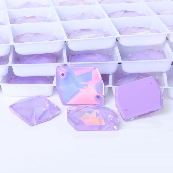 Lavender AM Cosmic Shape High Quality Glass Sew-on Rhinestones WholesaleRhinestone
