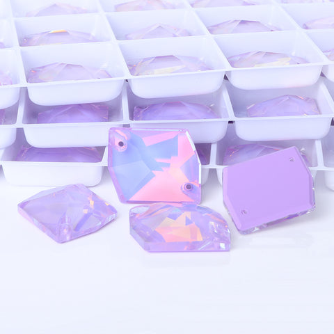 Lavender AM Cosmic Shape High Quality Glass Sew-on Rhinestones