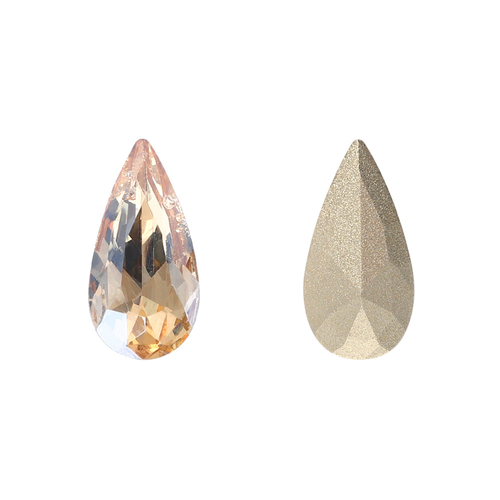 Golden Shadow Teardrop Shape High Quality Glass Pointed Back Fancy Rhinestones WholesaleRhinestone Hauptbild